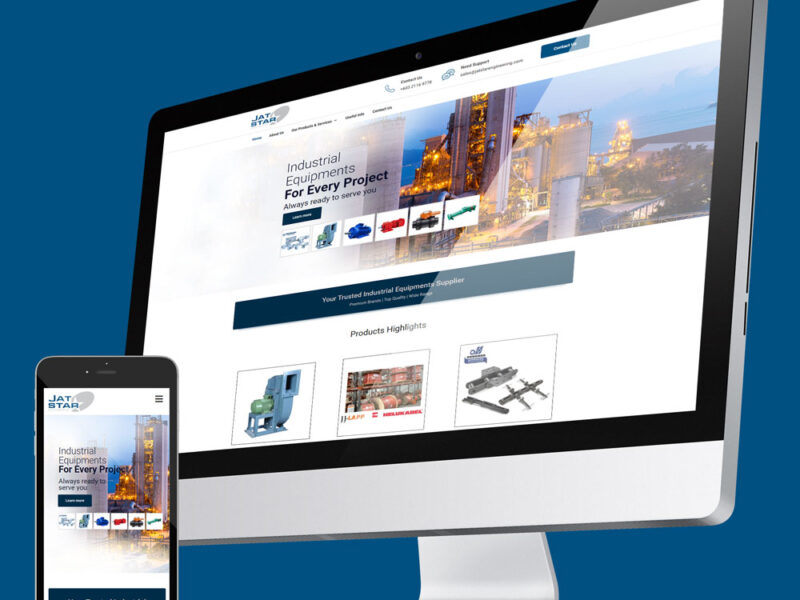 website development for industrial equipment supplier company